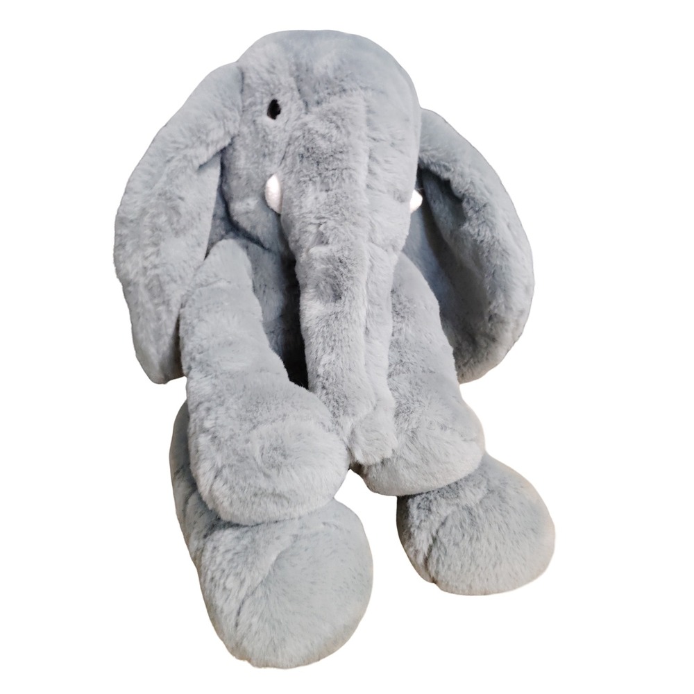 Animal Adventure 12" Grey Elephant Stuffed Animal Soft‎ Fuzzy 21' Floppy Ears
